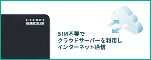 SIM不要でクラウドサーバーを利用し、インターネット通信