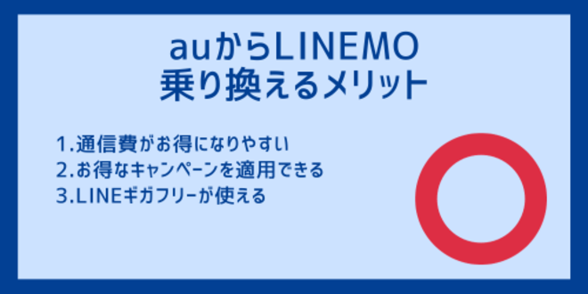 auからLINEMOに乗り換えるメリット