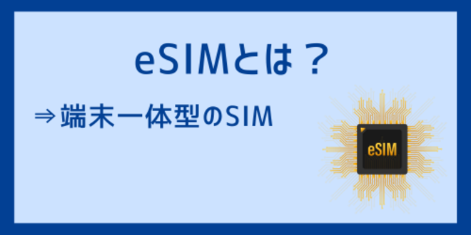 eSIMとは？
⇒端末一体型のSIM