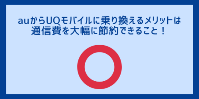 auからUQモバイルに乗り換えるメリットは通信費を大幅に節約できること！